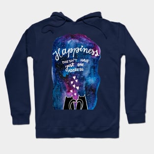 Happiness cats - purple and blue galaxy Hoodie